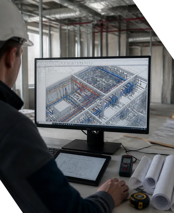 Создание BIM модели инженерных сетей для объектов в Рославле